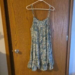 Karma Highway Floral Blue and White Women's Dress OS Best Fit For M.